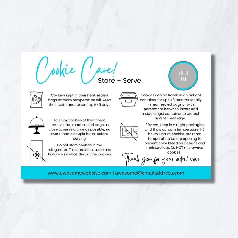 Cookie Care Card Template