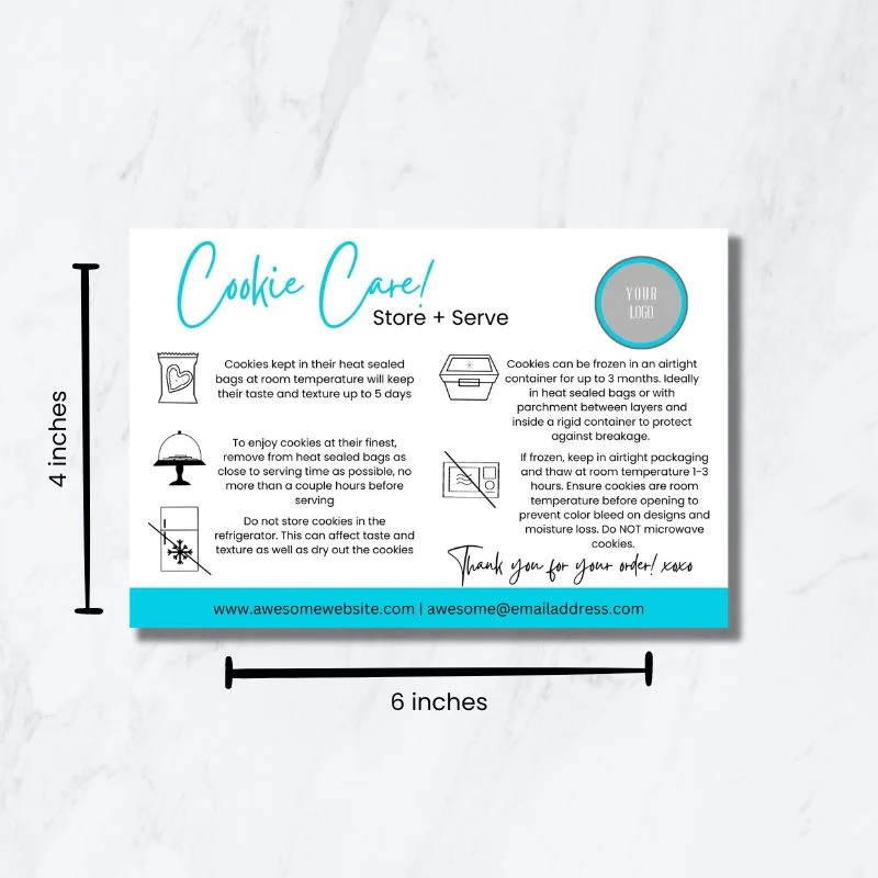 Cookie Care and Kit Template Bundle