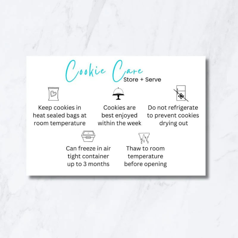 Mini Cookie Care Card Template