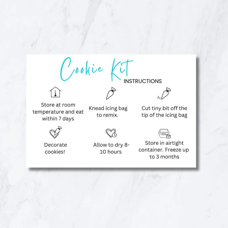 Mini Cookie Kit Instructions Template